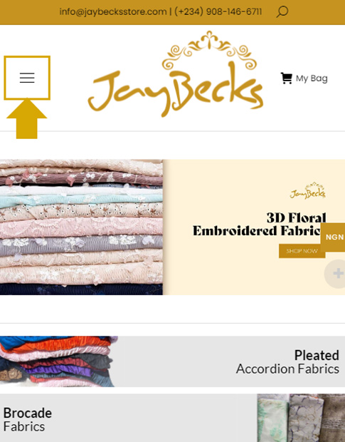 Jaybecks Store Tracking Page Billing Email Field (Mobile View)
