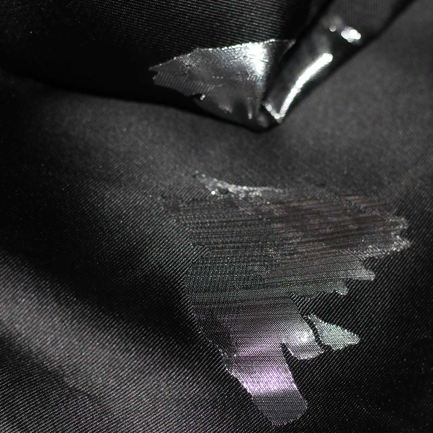 Black and Silver 3D Satin Floral Brocade fabric