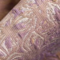 Gold and Silver on Lilac Floral Brocade Fabric