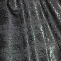 Black Abstract Brocade Fabric