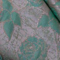 Lemmon Green Floral Brocade Fabric