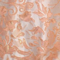 Peach Floral Brocade Fabric