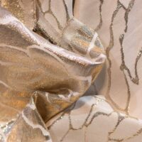 Silver Abstract Brocade Fabric