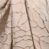 Silver Abstract Brocade Fabric
