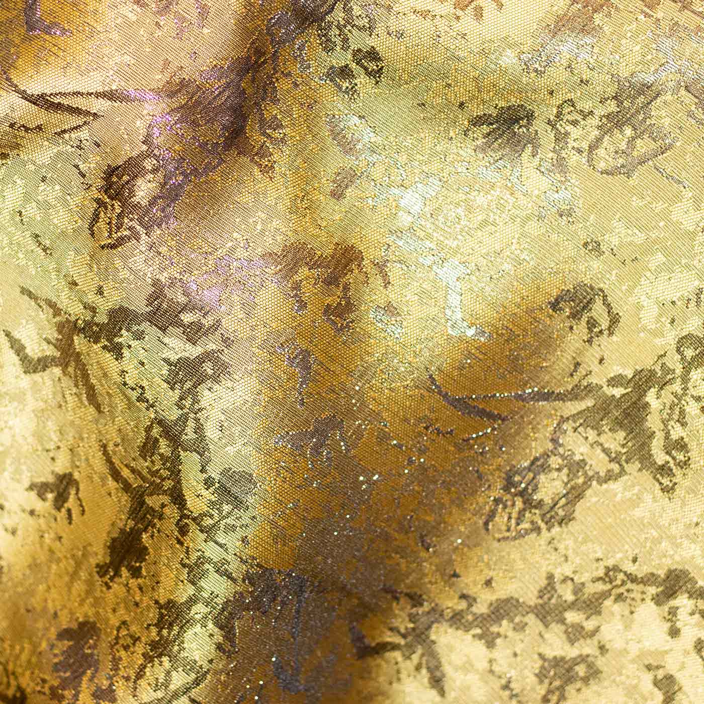 Olive Abstract Brocade Fabric