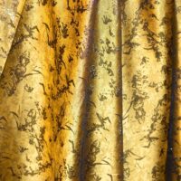 Olive Abstract Brocade Fabric