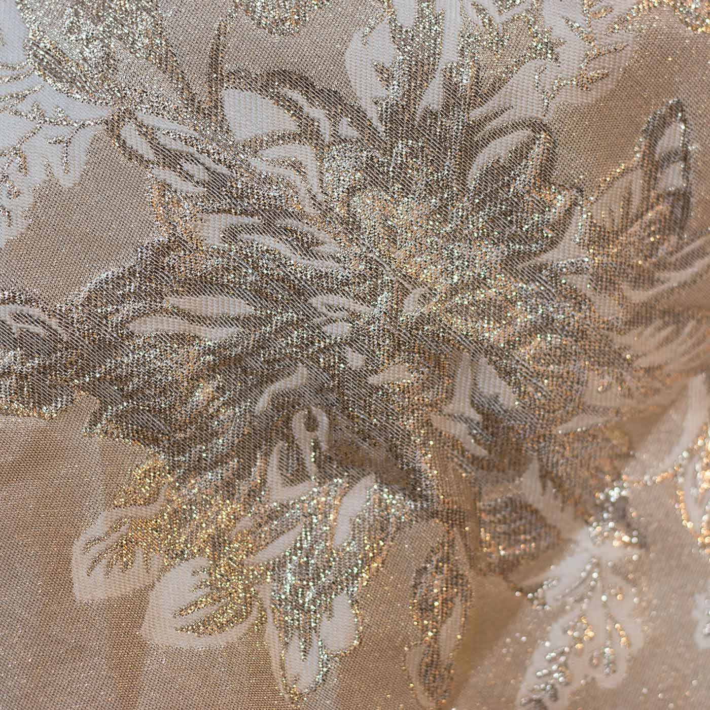 Champaign Gold Floral Brocade Fabric