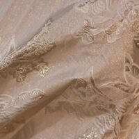 Champaign Gold Floral Brocade Fabric