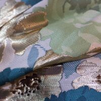 Multicolor Abstract Floral Brocade Fabric