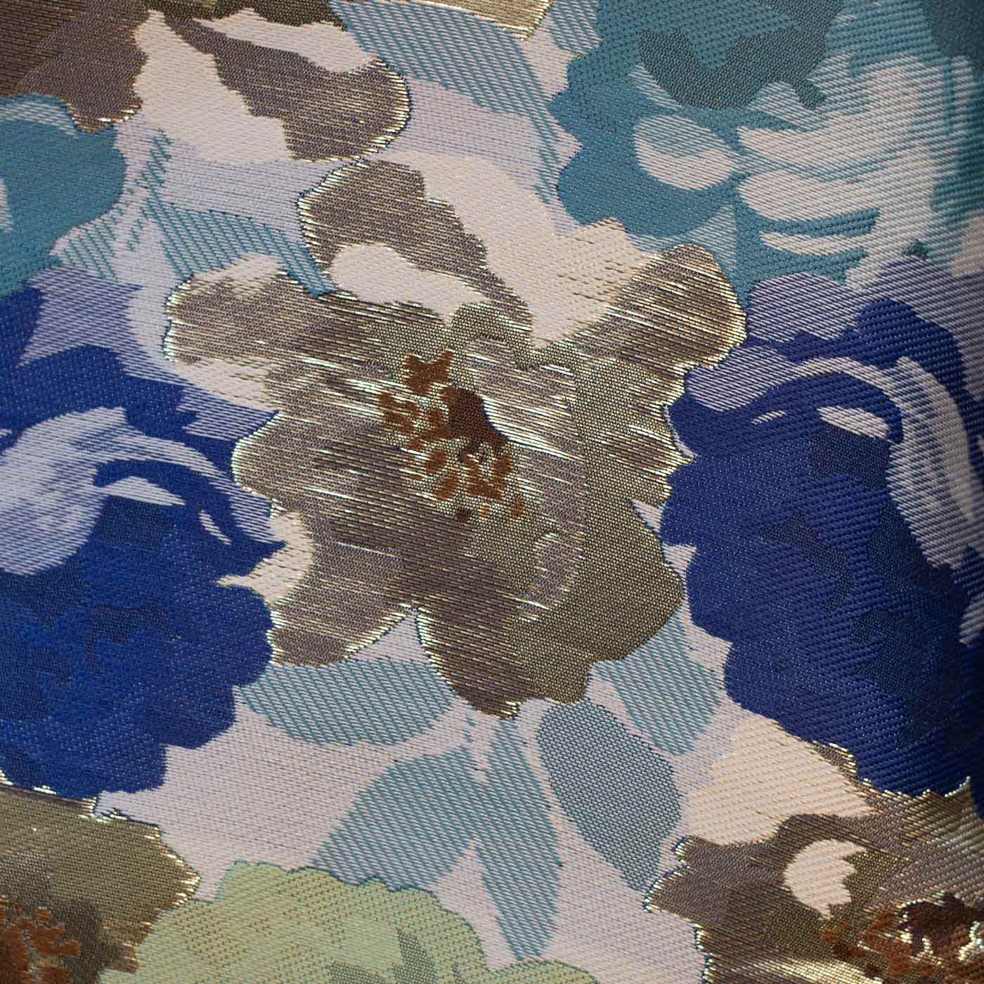 Multicolor Abstract Floral Brocade Fabric