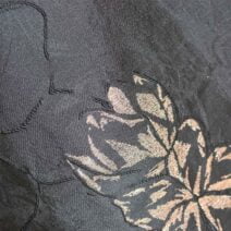 Black and Gold Floral Brocade Fabric