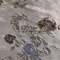Gold and Coffee Brown Floral Brocade