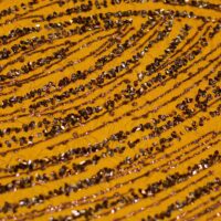 Yellow Shimmer Embroidered Brocade Fabric with Crystal Stones