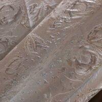 Floral Silver Brocade Fabric