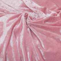 Baby Pink High Quality Crushed Velvet Fabric