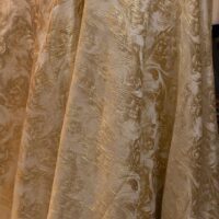 Champaign Gold Abstract Floral Brocade Fabric