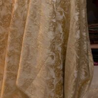Champaign Gold Abstract Floral Brocade Fabric