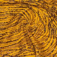 Yellow Shimmer Embroidered Brocade Fabric with Crystal Stones