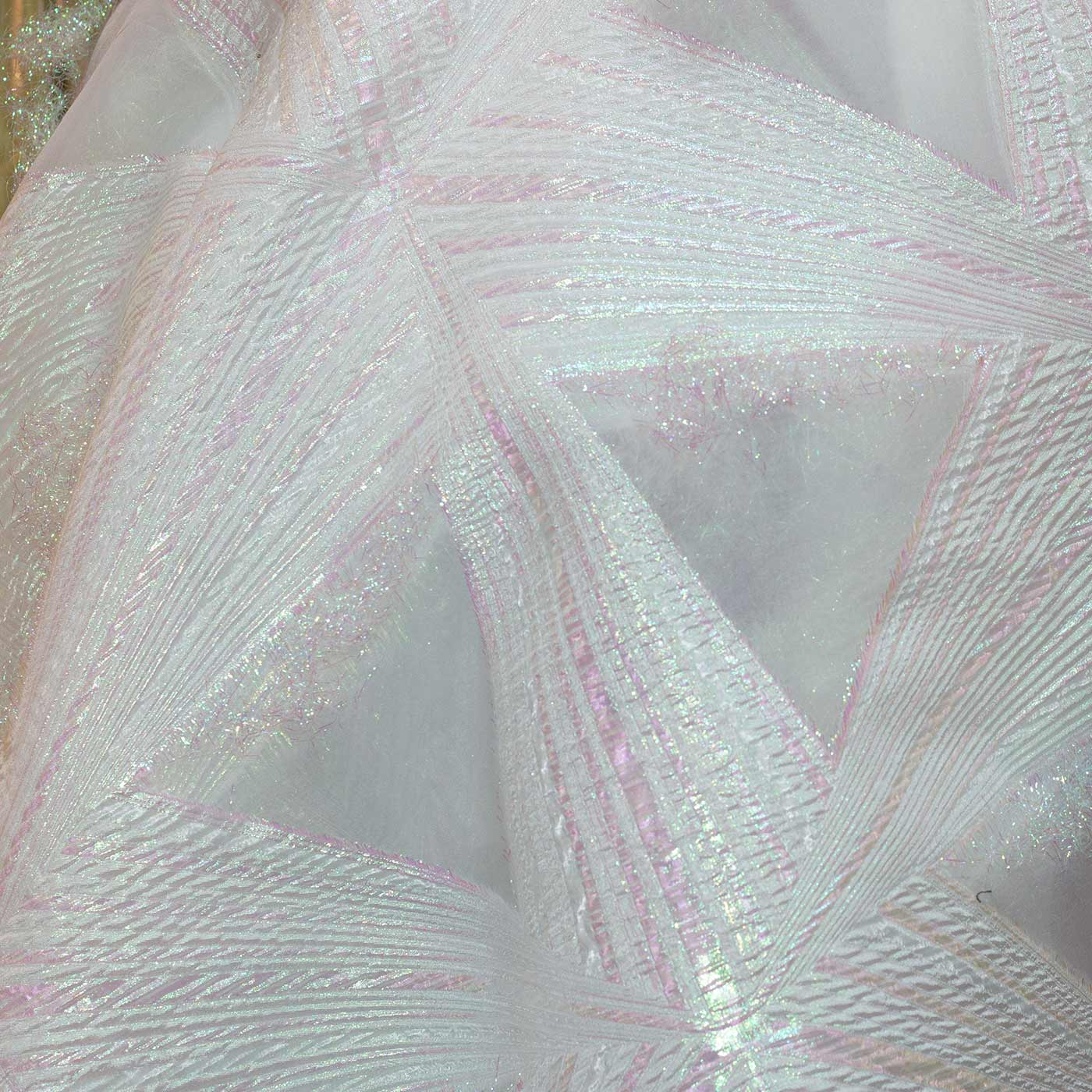 Iridescent French Organza Brocade Fabric