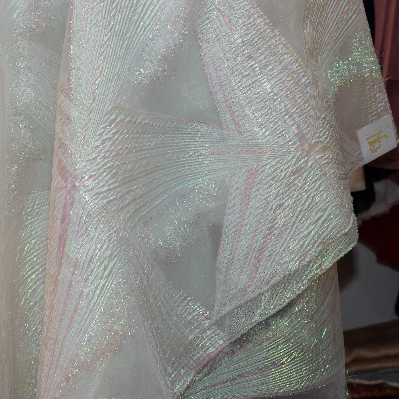 Iridescent French Organza Brocade Fabric