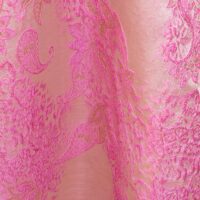 Pink and Gold Floral Brocade Fabric