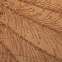 Pink Handbeaded Rhinestone Crystal Applique (Front/Dress panel)