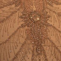 Pink Handbeaded Rhinestone Crystal Applique (Front/Dress panel)