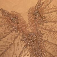 Pink Handbeaded Rhinestone Crystal Applique (Front/Dress panel)