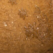 Milk colour Beaded Fabric