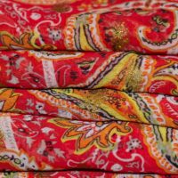 Multi Color Variant Floral Printed Chiffon Fabric