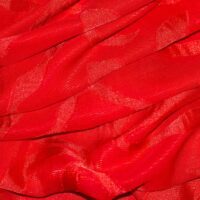 Red Abstract Design Chiffon Fabric