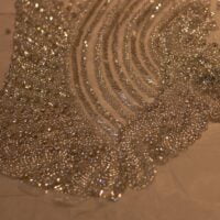 White Handbeaded Rhinestone Crystal Applique
