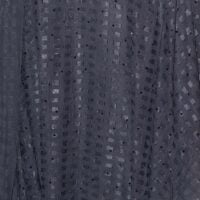 Pure Black Chiffon Fabric with Mini Crystals