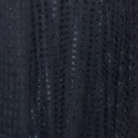Pure Black Chiffon Fabric with Mini Crystals