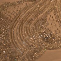 White Handbeaded Rhinestone Crystal Applique
