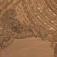 White Handbeaded Rhinestone Crystal Applique