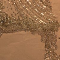 White Handbeaded Rhinestone Crystal Applique