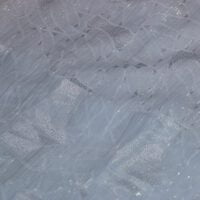 Detailed White Printed Chiffon Fabric