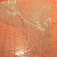 Red Handbeaded Rhinestone Crystal Applique (Front/Dress panel)