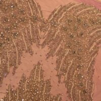 Plum Handbeaded Rhinestone Crystal Applique (Front/Dress panel)