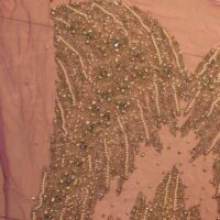 Plum Handbeaded Rhinestone Crystal Applique (Front/Dress panel)