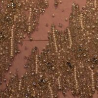 Plum Handbeaded Rhinestone Crystal Applique (Front/Dress panel)