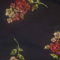 Shimmer Embroidered Floral Georgette Fabric