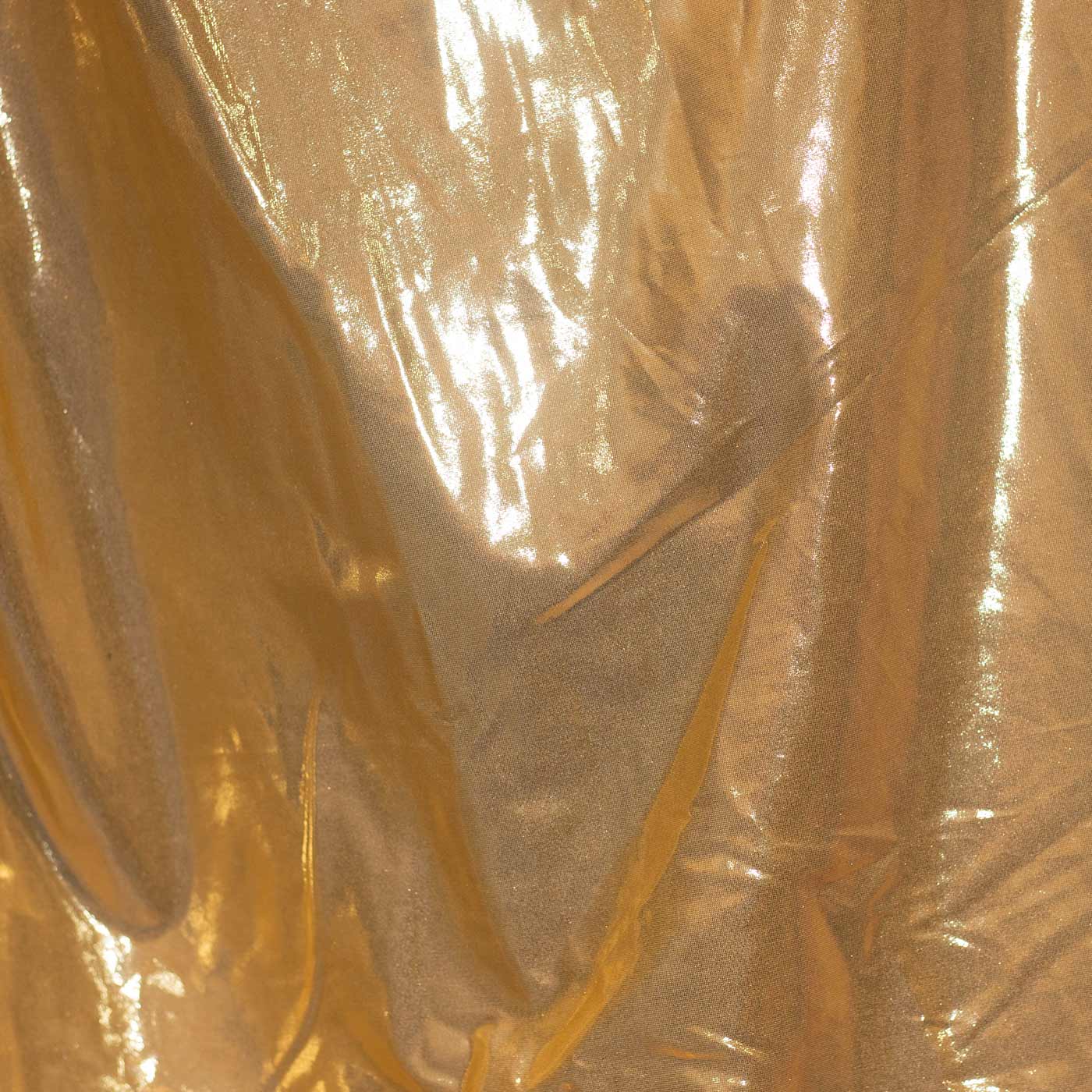 Gold Metallic Foil Satin Fabric