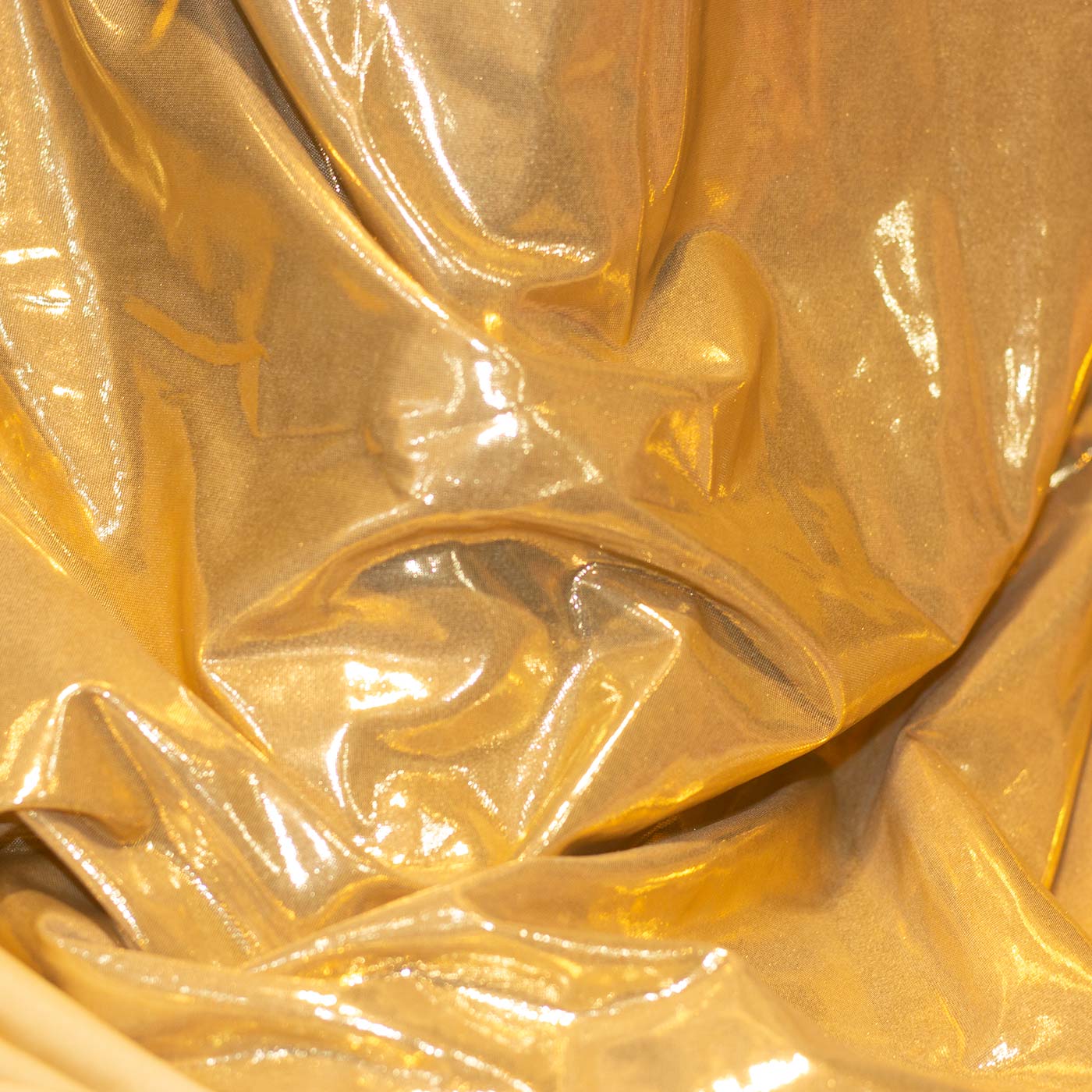 Gold Metallic Foil Satin Fabric