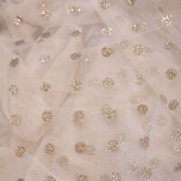 Ivory Dotted Mesh Fabric