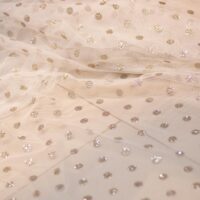 Ivory Dotted Mesh Fabric