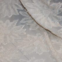 Off White Embroidered Chiffon Fabric