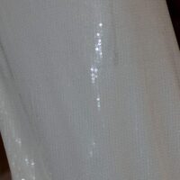 Lightly Embroidered Cream Sequin Fabric