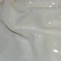 Lightly Embroidered Cream Sequin Fabric